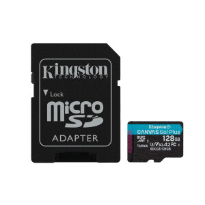 Kingston 128GB microSDXC Canvas Go Plus 170R A2 U3 V30...