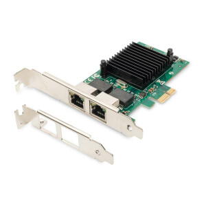 Netzwerkkarte GIGABIT PCI Exp. 2 Port, 32bit, Intel Chip
