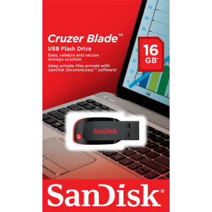 SanDisk Cruzer Blade - 16 GB - USB Typ-A - 2.0 - Ohne...