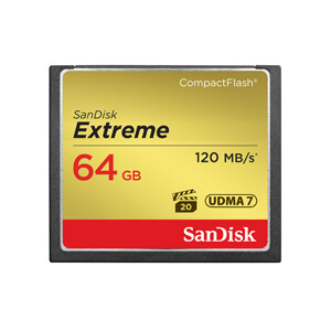 SanDisk CF Extreme 64GB - 64 GB - Kompaktflash - 120 MB/s - 85 MB/s - Schwarz