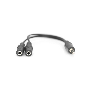 Headset Adapter Kabel 3,5mm Klinke - 2x3.5mm stereo