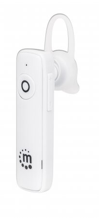 Manhattan Bluetooth-Headset - Bluetooth 4.0 + EDR - In-Ear Design - omnidirektionales Mikrofon - integrierte Bedienelemente - weiß - Kopfhörer - Ohrbügel - im Ohr - Anrufe & Musik - Weiß - Monophon - CE - FCC