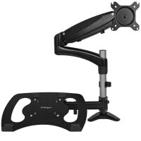 StarTech.com Single-Monitor Arm - Laptop Tray - One-Touch...