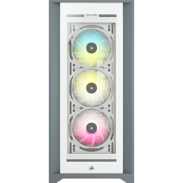 Corsair iCUE 5000X RGB - Midi Tower - PC - Kunststoff - Stahl - Gehärtetes Glas - Weiß - ATX,EATX,ITX - Gaming