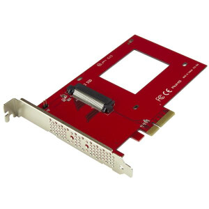 StarTech.com U.2 auf PCIe Adapter f&uuml;r 2,5&quot; U.2 NVMe SSD - SFF 8639 - 4x PCI Express 3.0 - PCIe - U.2 - Rot - CE - FCC - 5 - 50 &deg;C - -25 - 70 &deg;C