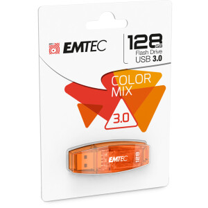 EMTEC C410 - 128 GB - USB Typ-A - 2.0 - Kappe - Orange