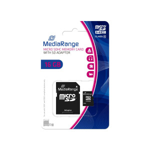 MEDIARANGE MR958 - 16 GB - MicroSDHC - Klasse 10 - Schwarz