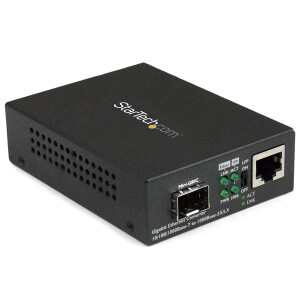 StarTech.com Gigabit Ethernet Glasfaser Medienkonverter mit offenem SFP Steckplatz - Medienkonverter - Gigabit Ethernet