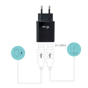 i-tec USB Power Charger 2 Port 2.4A - Indoor - AC - 5 V -...