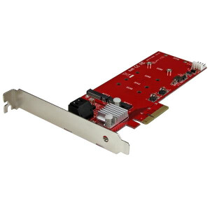 StarTech.com 2x M.2 NGFF SSD RAID Karte plus 2x SATA III Ports - PCIe - Speichercontroller (RAID)
