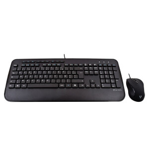 V7 CKU300FR - Tastatur-und-Maus-Set - USB