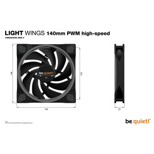 Be Quiet! ! Light Wings PWM HS 140x140x25| BL075
