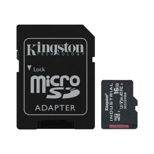 Kingston 16GB Industrial microSDHC C10 A1 pSLC Card+...