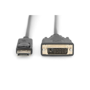 DIGITUS DB-340301-020-S - DisplayPort Adapterkabel, DP - DVI (24+1) St/St, 2.0m, m/Verriegelung, DP 1.1a, CE, sw