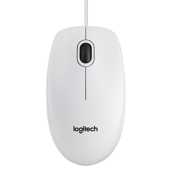 Logitech B100 - optische Maus - wei&szlig;