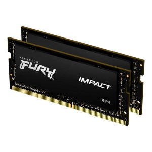 Kingston Fury Impact - DDR4 - Kit - 16 GB 2 x 8 GB - SO DIMM 260-pin - 3200 MHz - 16 GB - DDR4