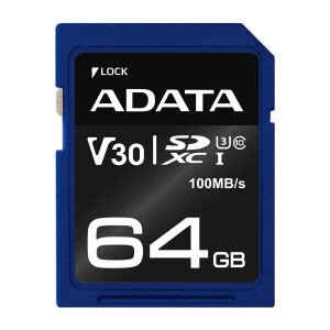 ADATA ASDX64GUI3V30S-R - 64 GB - SDXC - Klasse 10 - UHS-I...