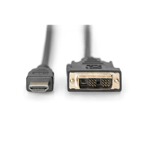 DIGITUS DB-330300-030-S - HDMI Adapterkabel, Typ A-DVI(18+1) St/St, 3.0m, Full HD,