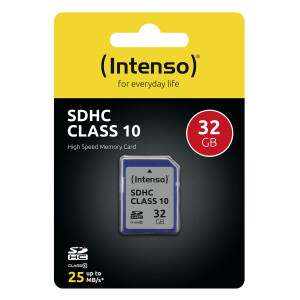 Intenso SD Karte Class 10 - 32 GB - SDHC - Klasse 10 - 40...