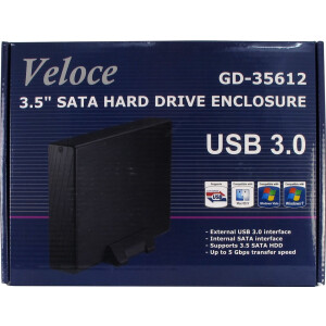 Inter-Tech Veloce GD-35612 - 3.5 Zoll - SATA - Serial ATA...