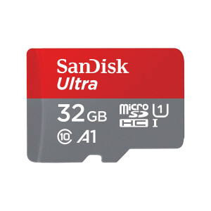 SanDisk Ultra microSD - 32 GB - MicroSDHC - Klasse 10 - UHS-I - 120 MB/s - Grau - Rot