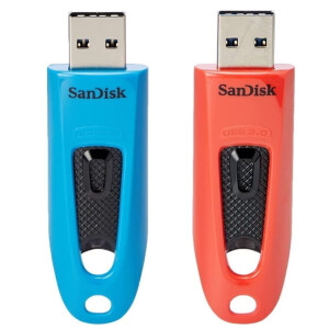SanDisk Ultra 64GB USB 3.0 2 Pack Blue Red - USB-Stick -...
