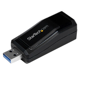 StarTech.com USB 3.0 auf Gigabit Ethernet Lan Adapter - Schwarz - Verkabelt - USB - Ethernet - 1000 Mbit/s - Schwarz