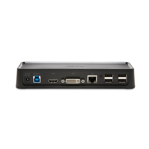 Kensington SD3600 USB 3.0 Dockingstation – Dual 2K – 5GBit/s – HDMI/DVI-I/VGA – Windows - Verkabelt - USB 3.2 Gen 1 (3.1 Gen 1) Type-B - 10,100,1000 Mbit/s - Schwarz - 5 Gbit/s - 2K Ultra HD
