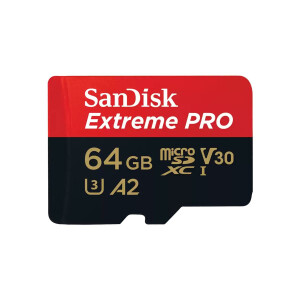 SanDisk Extreme PRO microSDXC 64GB+SD Adapter 200MB/s...