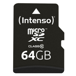 Intenso 64GB MicroSDHC - 64 GB - MicroSDXC - Klasse 10 - 40 MB/s - Schwarz