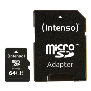 Intenso 64GB MicroSDHC - 64 GB - MicroSDXC - Klasse 10 -...