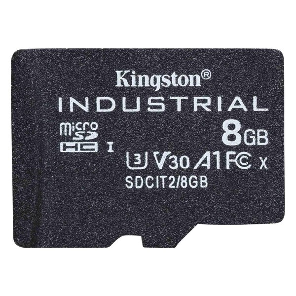 Kingston 8GB microSDHC Industrial C10 A1 pSLC Card SinglePack w/o Adpt - High Capacity SD (MicroSDHC)