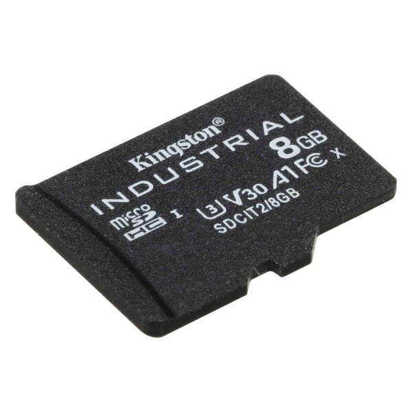 Kingston 8GB microSDHC Industrial C10 A1 pSLC Card SinglePack w/o Adpt - High Capacity SD (MicroSDHC)