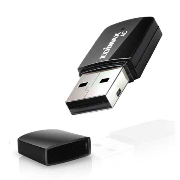 Edimax AC600 - Kabellos - USB - WLAN - Wi-Fi 5 (802.11ac) - 600 Mbit/s - Schwarz