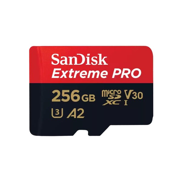SanDisk Extreme PRO microSDXC 256GB+SD Adapter 200MB/s 140MB/s A2 C10 V30 UHS-I U3