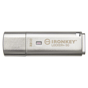 Kingston 32GB USB 3.2 IronKey Locker+ 50 AES USB w/256bit...