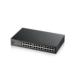 ZyXEL GS1100-24E - Unmanaged - Gigabit Ethernet (10/100/1000) - Rack-Einbau - Wandmontage