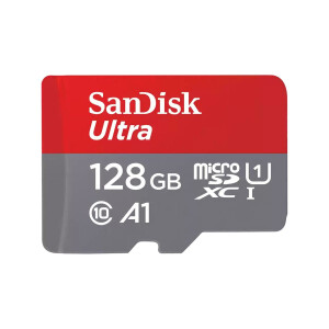 SanDisk 128GB Ultra microSDXC 140MB/s+SD Adapter -...