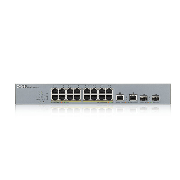ZyXEL GS1350-18HP-EU0101F - Managed - L2 - Gigabit Ethernet (10/100/1000) - Power over Ethernet (PoE) - Rack-Einbau