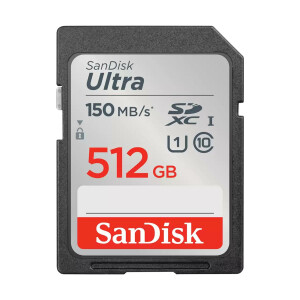 SanDisk Ultra 512GB SDXC 150MB/s - Extended Capacity SD...