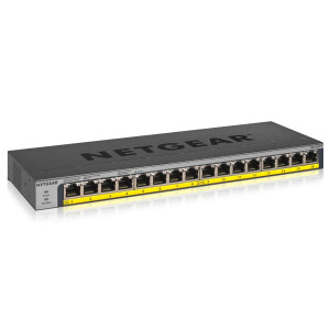 Netgear GS116LP - Unmanaged - Gigabit Ethernet (10/100/1000) - Power over Ethernet (PoE) - Rack-Einbau