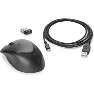 HP Wireless Premium Mouse - Beidh&auml;ndig - Laser - RF Wireless - 1200 DPI - Schwarz