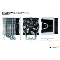 Be Quiet! Shadow Rock 3 White - K&uuml;hler - 12 cm -...