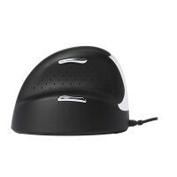 R-Go HE Mouse - Ergonomische Maus - Mittel (Handl&auml;nge 165-185mm) - linksh&auml;ndig - kabelgebunden - Linksh&auml;ndig - USB Typ-A - 3400 DPI - Schwarz - Silber
