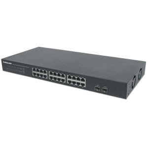 Intellinet 24-Port Gigabit Ethernet Switch with 2 SFP Ports - Switch - nicht verwaltet