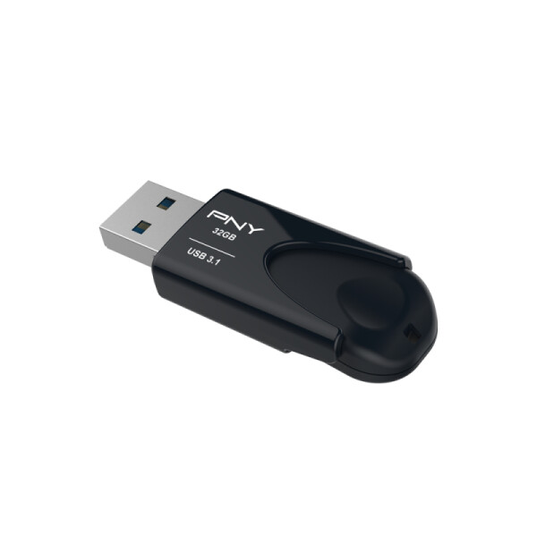 PNY Attache 4 - 32 GB - USB Typ-A - 3.2 Gen 1 (3.1 Gen 1) - 80 MB/s - Ohne Deckel - Schwarz
