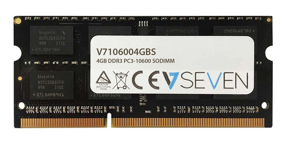 V7 4GB DDR3 PC3-10600 - 1333mhz SO DIMM Notebook Arbeitsspeicher Modul - V7106004GBS Speichermodul