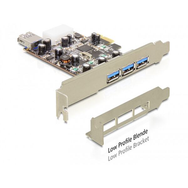 Delock PCI Express Card > 3 x extern + 1 x intern USB 3.0 - USB-Adapter - PCI Express x1