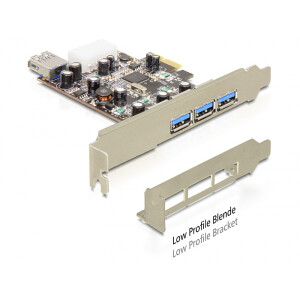 Delock PCI Express Card &gt; 3 x extern + 1 x intern USB 3.0 - USB-Adapter - PCI Express x1