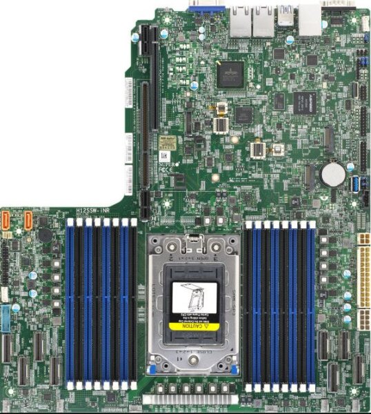 Supermicro Server MB 1xSP3/Prop./3x10Gb LAN H12SSW-iNR retail - Mainboard - SATA 6 GB/s